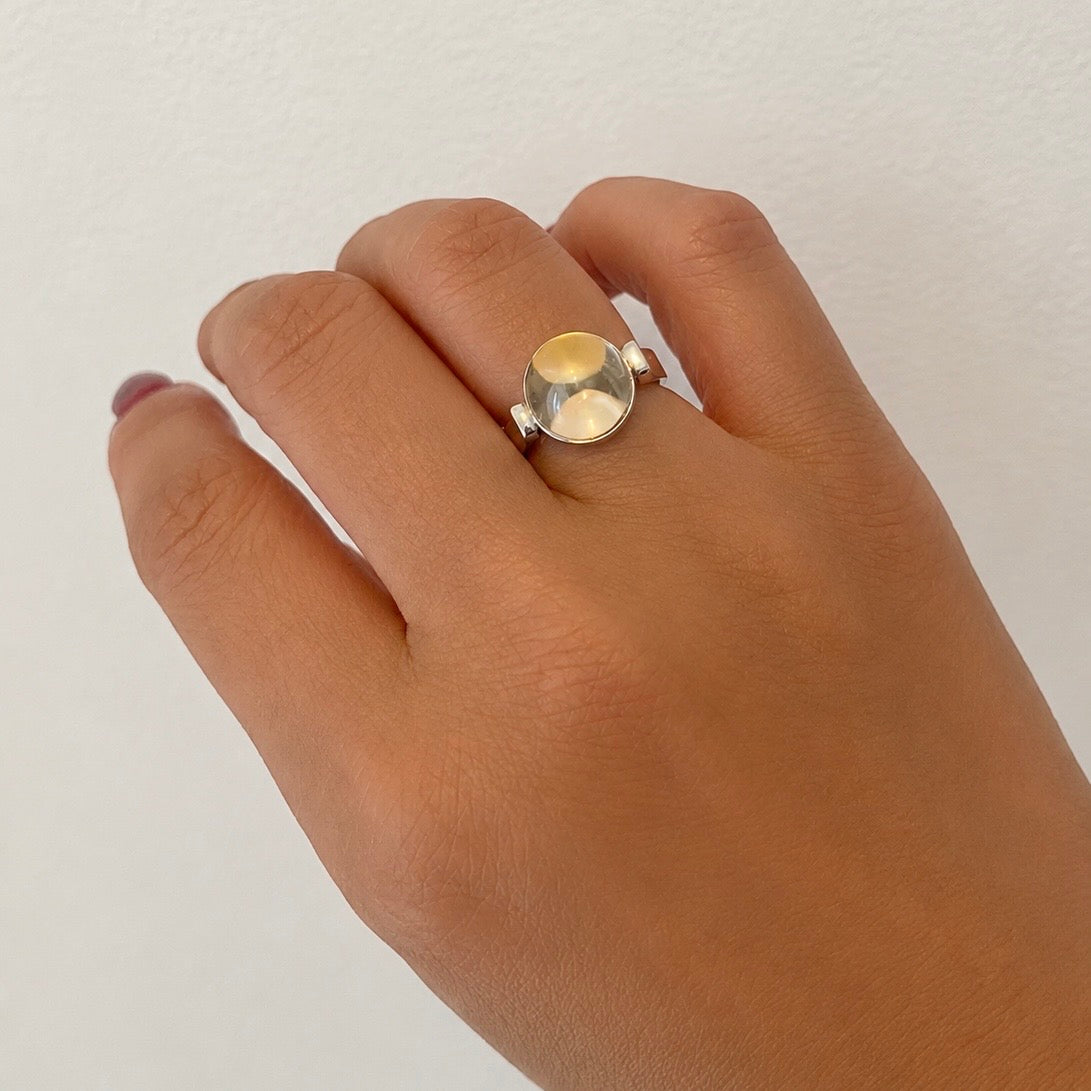 DOME RING L AKOYA PEARL