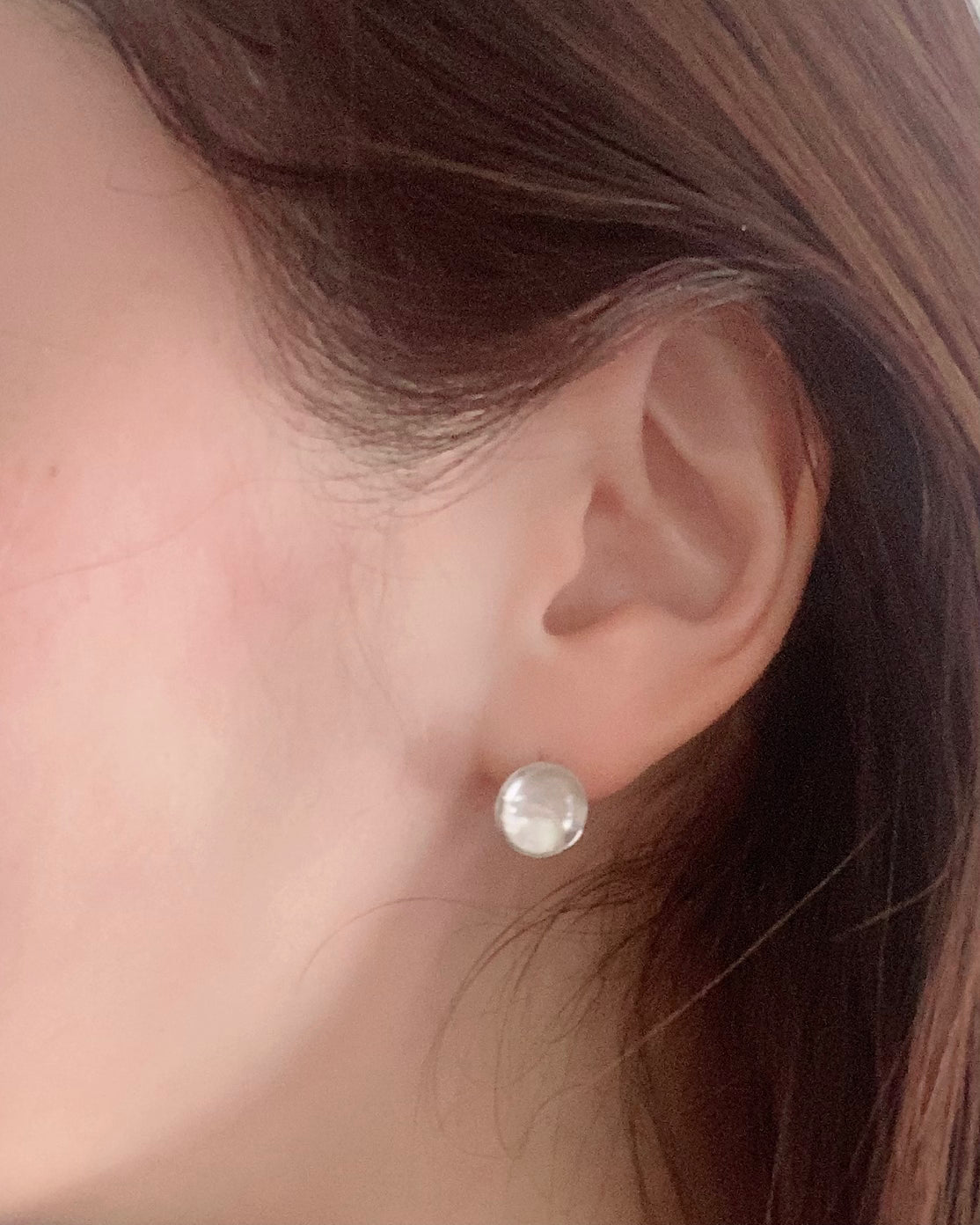 【MADE TO ORDER】DOME PIERCED EARRING L AKOYA PEARL