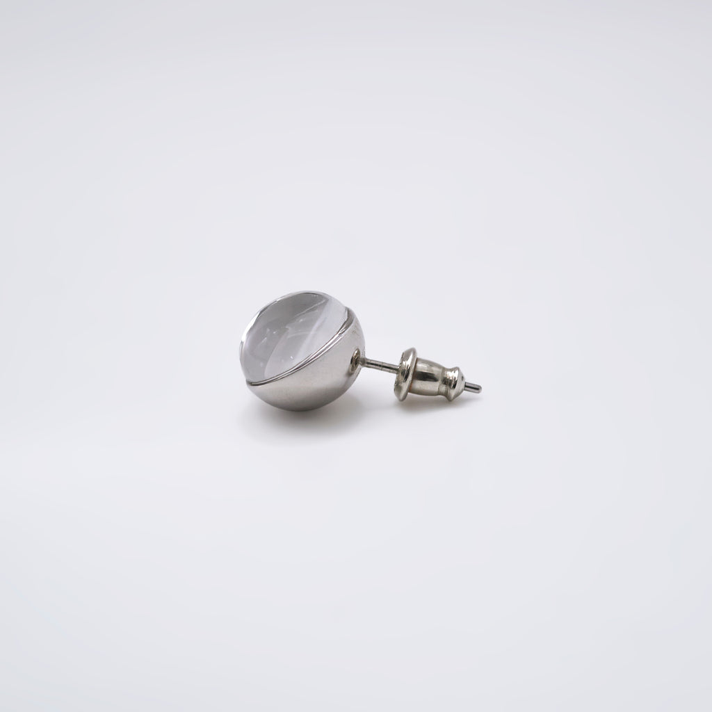 【MADE TO ORDER】DOME PIERCED EARRING L DIAMOND