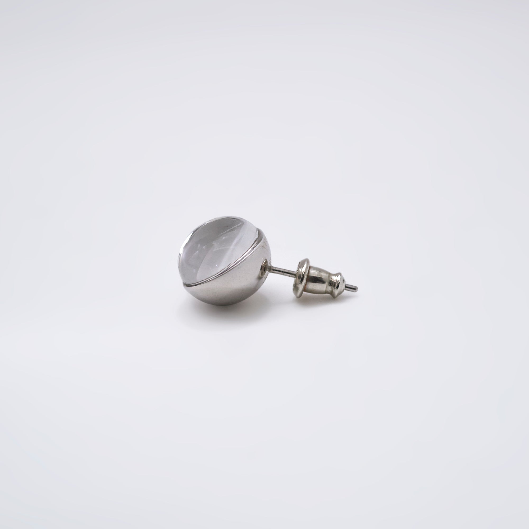 【MADE TO ORDER】DOME PIERCED EARRING L DIAMOND