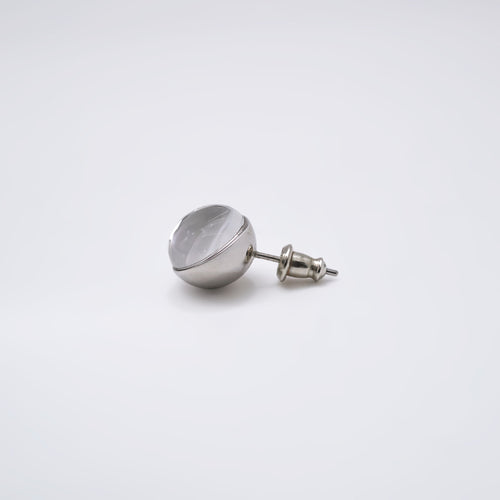 【MADE TO ORDER】DOME PIERCED EARRING L DIAMOND