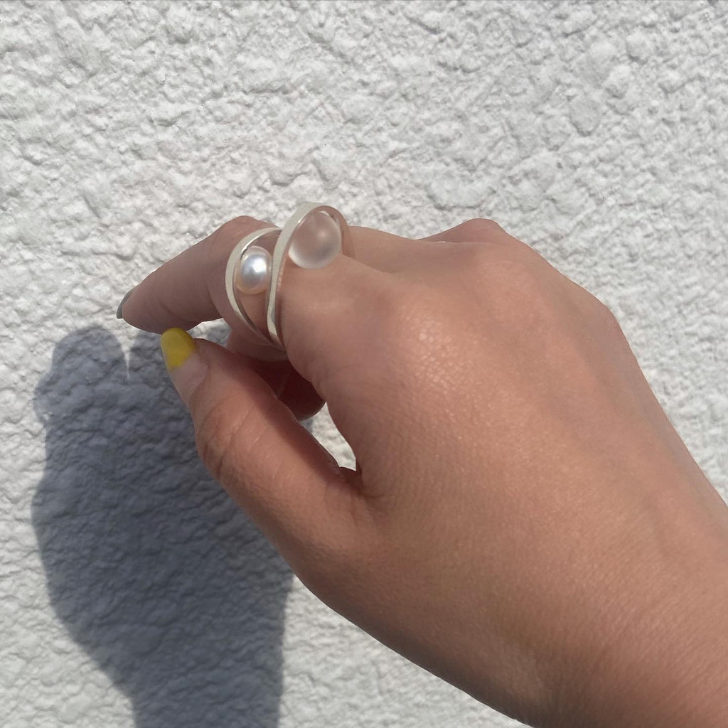 【MADE TO ORDER】EGG RING FRESH WATER PEARL