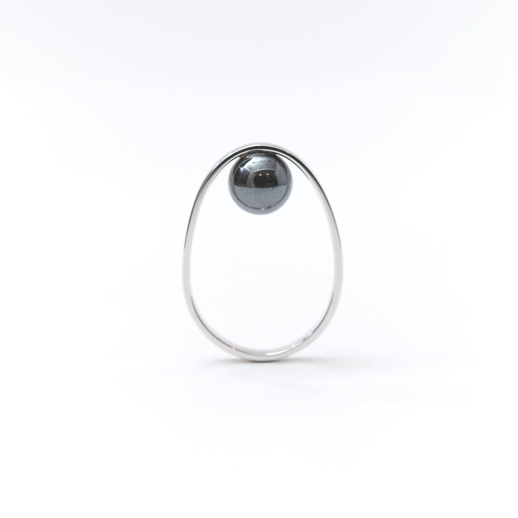 【MADE TO ORDER】EGG RING HEMATITE