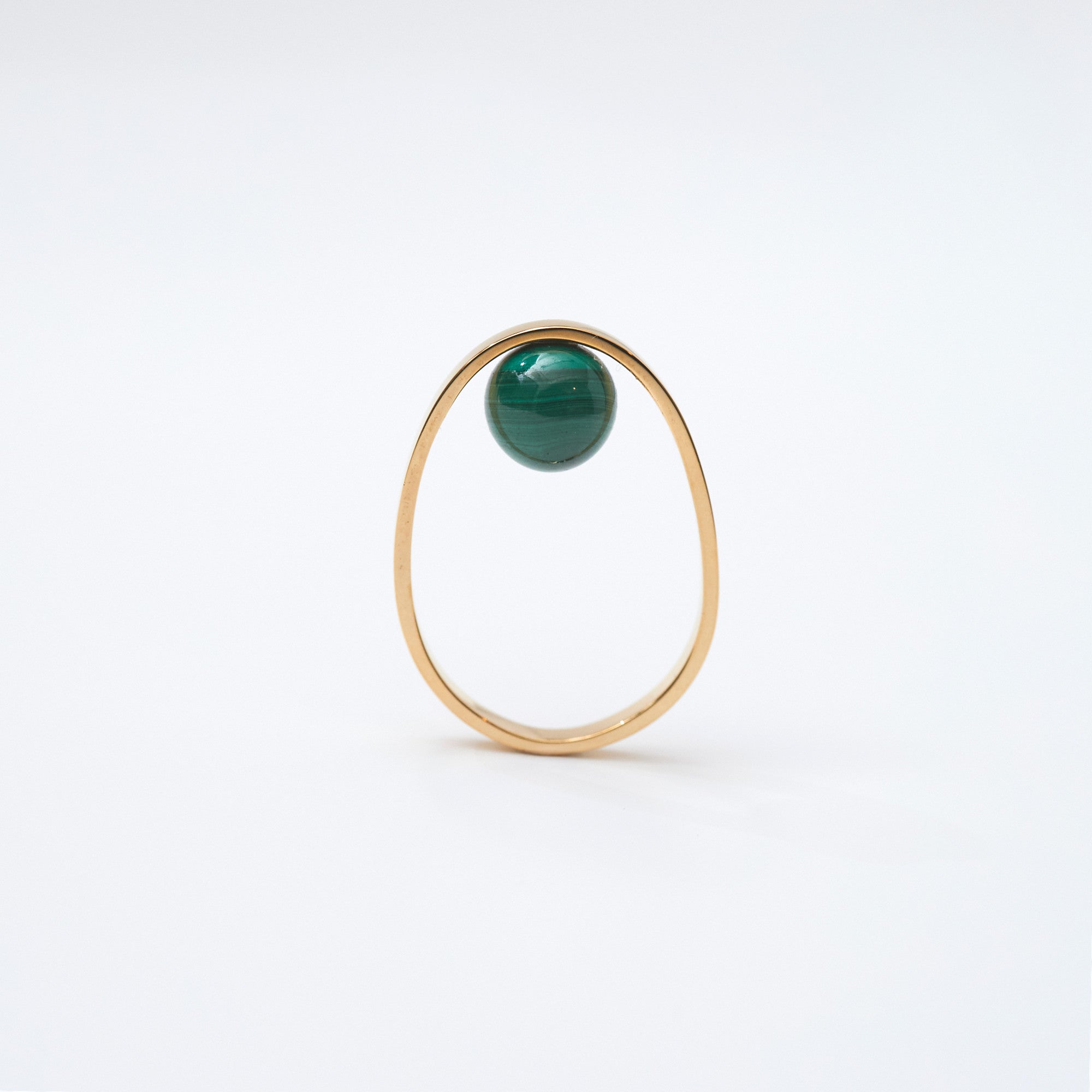 【MADE TO ORDER】EGG RING MALACHITE