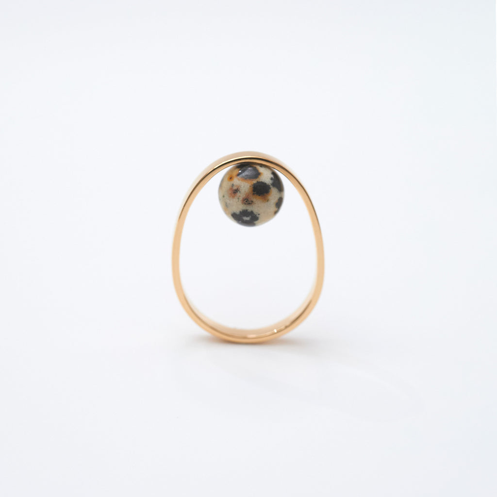 【MADE TO ORDER】EGG RING DALMATIAN JASPER