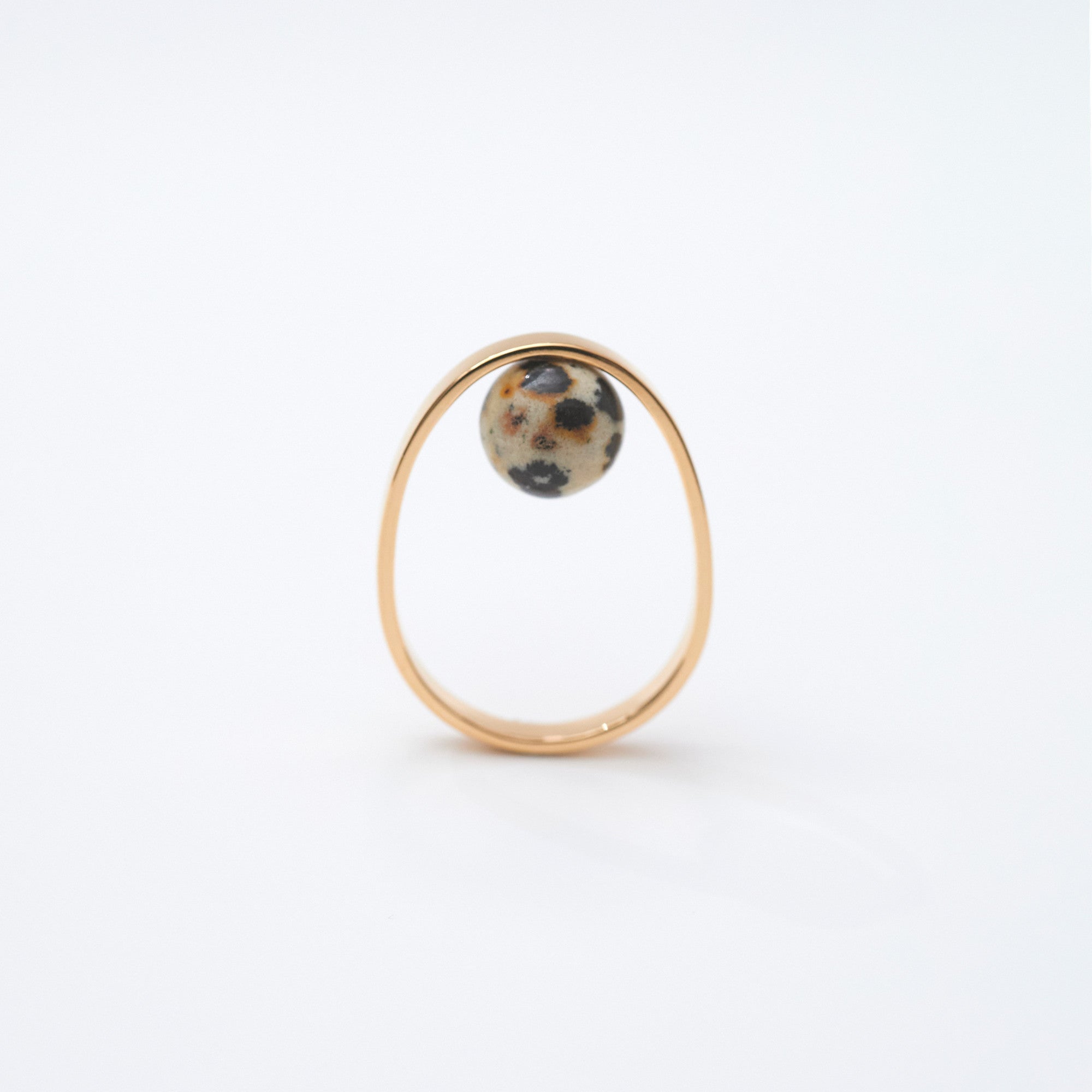 【MADE TO ORDER】EGG RING DALMATIAN JASPER