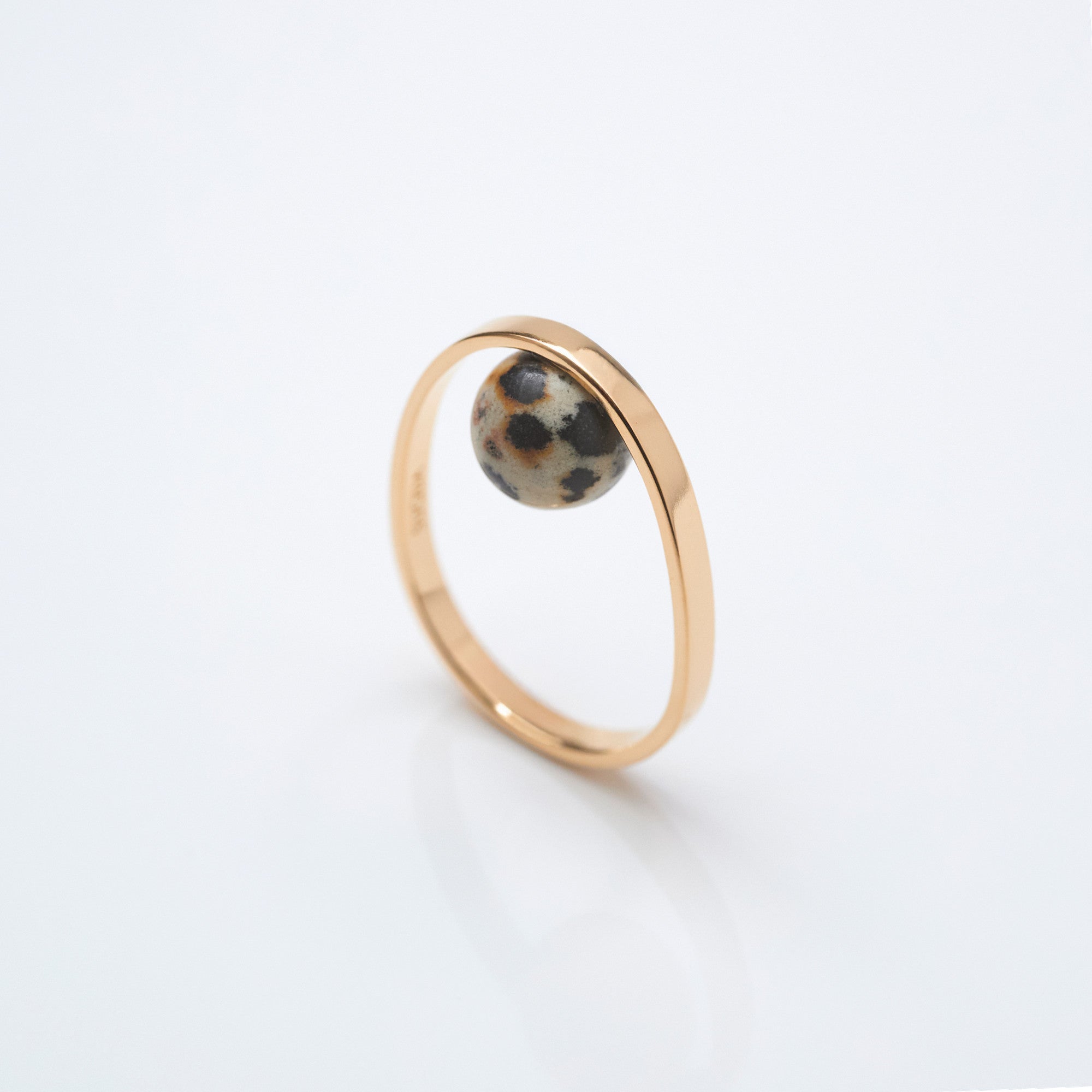 【MADE TO ORDER】EGG RING DALMATIAN JASPER