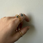 【MADE TO ORDER】EGG RING DALMATIAN JASPER