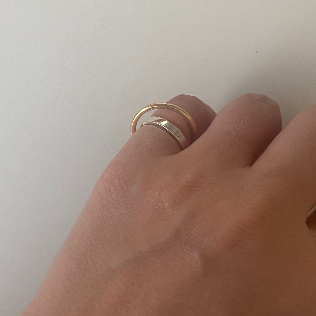 DOUBLE PINKY RING SV×K10YG