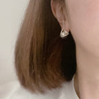 【MADE TO ORDER】PYRAMID PIERCED EARRINGS ONYX