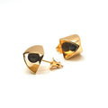 【MADE TO ORDER】PYRAMID PIERCED EARRINGS ONYX