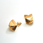 【MADE TO ORDER】PYRAMID PIERCED EARRINGS ONYX