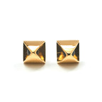 【MADE TO ORDER】PYRAMID PIERCED EARRINGS ONYX