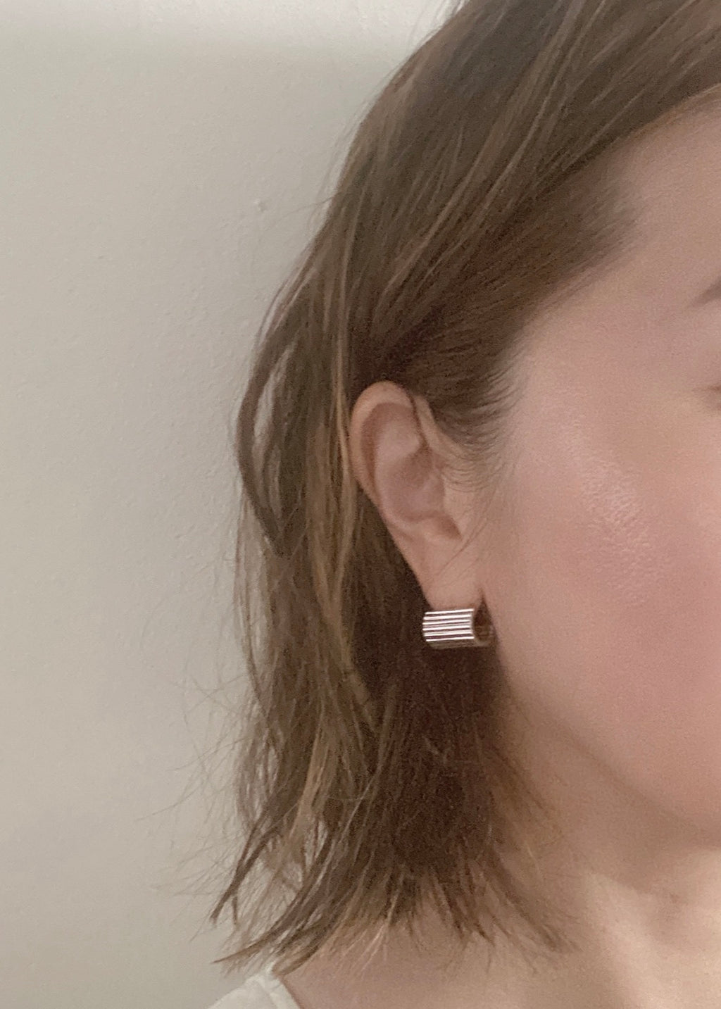 STRIPES PIERCED EARRINGS